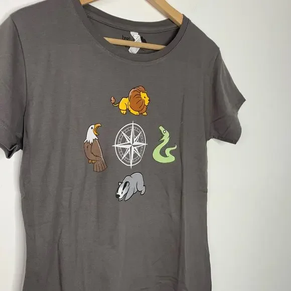 Harry Potter Cartoon Hogwarts Houses T-Shirt - Picture 2 of 5